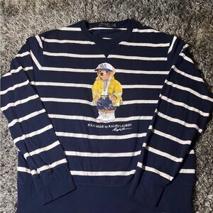 Polo by Ralph Lauren Navy Striped Sweater L